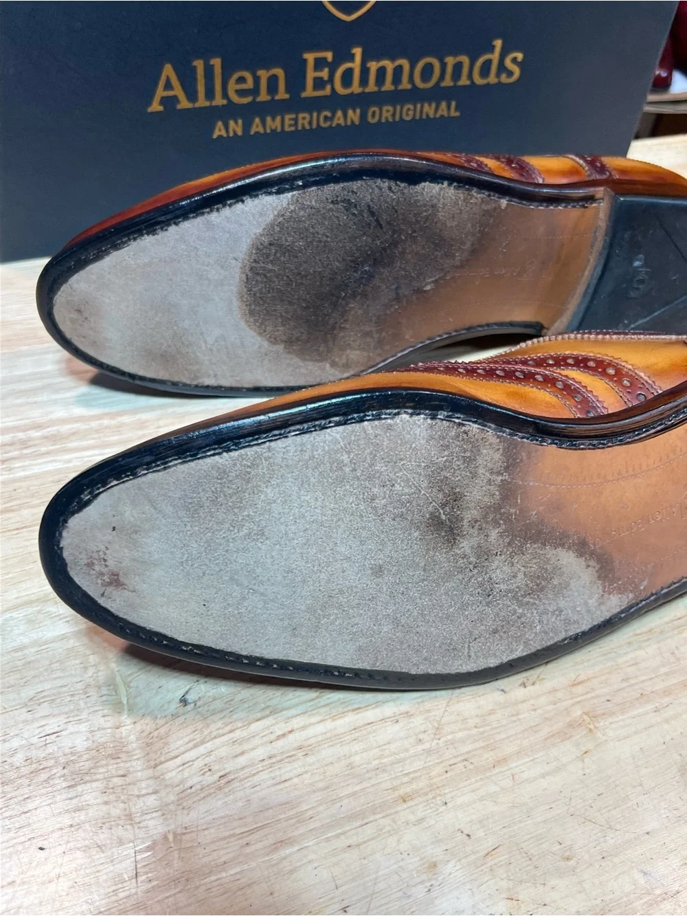 Allen Edmonds McAllister Men’s Leather Wingtip Oxfords w/ Patinas Sz11.5D  🇺🇸